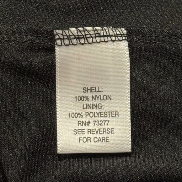 Apt 9 Top 3/4 Sleeve Minimalist Retro Sheer Ruffle Polka Dot Button Up Black 3X - Picture 4 of 6